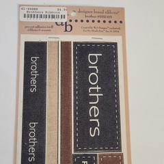 NEW Lot 8 MME Adhesive Twill Scrapbooking Kit Titles Word Labels Ribbon -G
