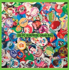 CLEARANCE GRAB BAG 250 + Precut RANDOM BOTTLE CAP IMAGES ASSORTMENT 1 in LIMITED