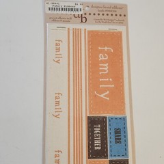 NEW Lot 8 MME Adhesive Twill Scrapbooking Kit Titles Word Labels Ribbon -G