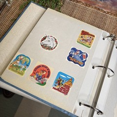 Vintage Sticker Collection Binder Fair Condition Holographic 80s 90s Nostalgia