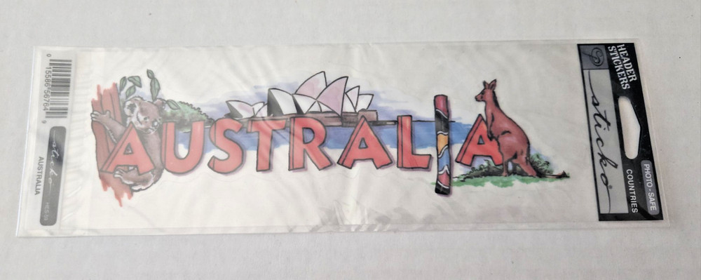 Sticko Countries Header Sticker Australia Sydney Koala Kangaroo Down Under