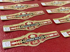 10 x 1920s Cuban Gold Cigar Bands – MINT New Old Stock – Unused Collector Set