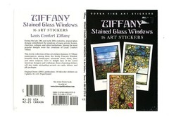 2001 Art Stickers Dover 16 Fine Tiffany Stained Glass Windows Booklet