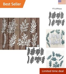 Versatile Leaf Cutting Dies Set – 8 Pcs for Elegant Card Making & Scrapbooking