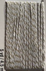 GOLD/WHITE TWINE(5 yards) Christmas•Holiday•Tags•String •Metallic•Gift•Presents