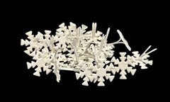 Lot Of 23 White Snowflake Brads Winter Christmas Embellishments Scrapbooking