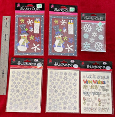 Provo Craft Christmas Scrapbooking Stickers; 6 Packages Including Stand-Outs