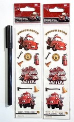 Disney Cars Rescue Squad Stickers Scrapbooking Card Journal Planner – 2 pkgs