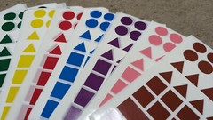3590 Pcs Multi-Shaped Color Coding Stickers – 10 Colors – US Seller