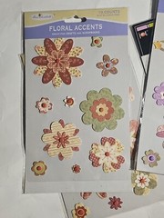 (6) DIMENSIONAL PAISLEY FLOWERS STICKERS LOT OF 6 PACKS BY MISS ELIZABETH’S