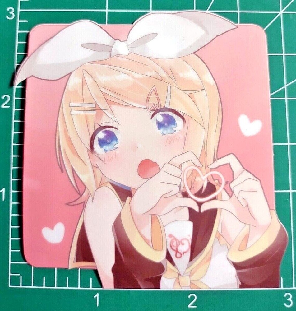 3 inch sticker Kagamine Rin Vocaloid anime girl cute waifu vinyl decal