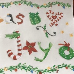 12″ Christmas Borders Noel Joy SCRAPBOOK Stickers Autumn Leaves