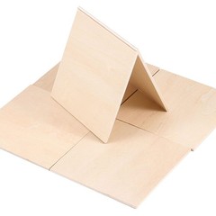 HOIGON 120 PCS 3 x 3 Inch Unfinished Wooden Squares Pieces, Natural Blank Woo…