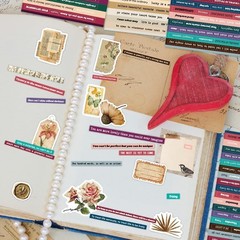 Inspirational Quote Stickers Book for Journaling and Scrapbooking, 60 Sheets …