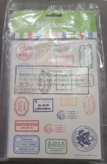 Oriental Trading Country Stamp Sticker Sheets- 2 packs of 12, New in package