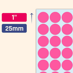 1000 Pieces, 1 Inch – Pink Dot Stickers, round Circle Dots Sticky Labels