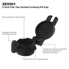 ZE5001 2 Inch Flip Top Vented Locking Fill Cap