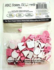 NEW-Set Of 6 Packs Of ALPHABET Stickers/Stencils/Foam Stickers For Scrapbooking