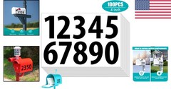 Self-Adhesive Number Stickers 100 PCS 4″ Black for Cabinets and Mailboxes
