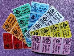 FRAGILE STICKERS 2.25″ ENVELOPE LABELS SEAL THANK YOU Shipping SCRATCH RESISTANT