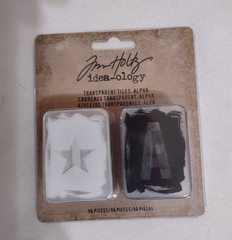 Tim Holtz Idea-ology Lot Transparent Tiles Mini Stitched Scraps Pocket Watches