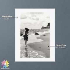 10 Pack 12×16 Inch Uncut Matte Boards White/Black Backing Center Prints Frames