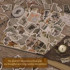 Cute 200-Pcs Vintage Sticker Set – Perfect for Journaling and Personalization