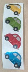 Vintage HAMBLY STUDIOS Car Chrome Mylar Stickers Set of 4