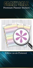 Asterisk Planner Stickers for Diary Calendars, Journals and Scrapbooking