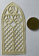 INTRICATE WINDOW/DOORWAY Die-Cuts(3pc)Antique•Key•Front door•House •Stain Glass•