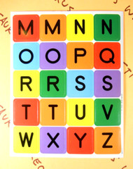 Colorful Alphabet Letter Blocks A-Z Stickers Eureka 2 Sheet Set