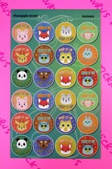Horiechaly Pineapple Scented Scratch & Sniff Animals Stickers