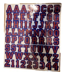 Stickabilities – Alphabet Stickers – Blue/red 1 1/4″ – New – Older Stock