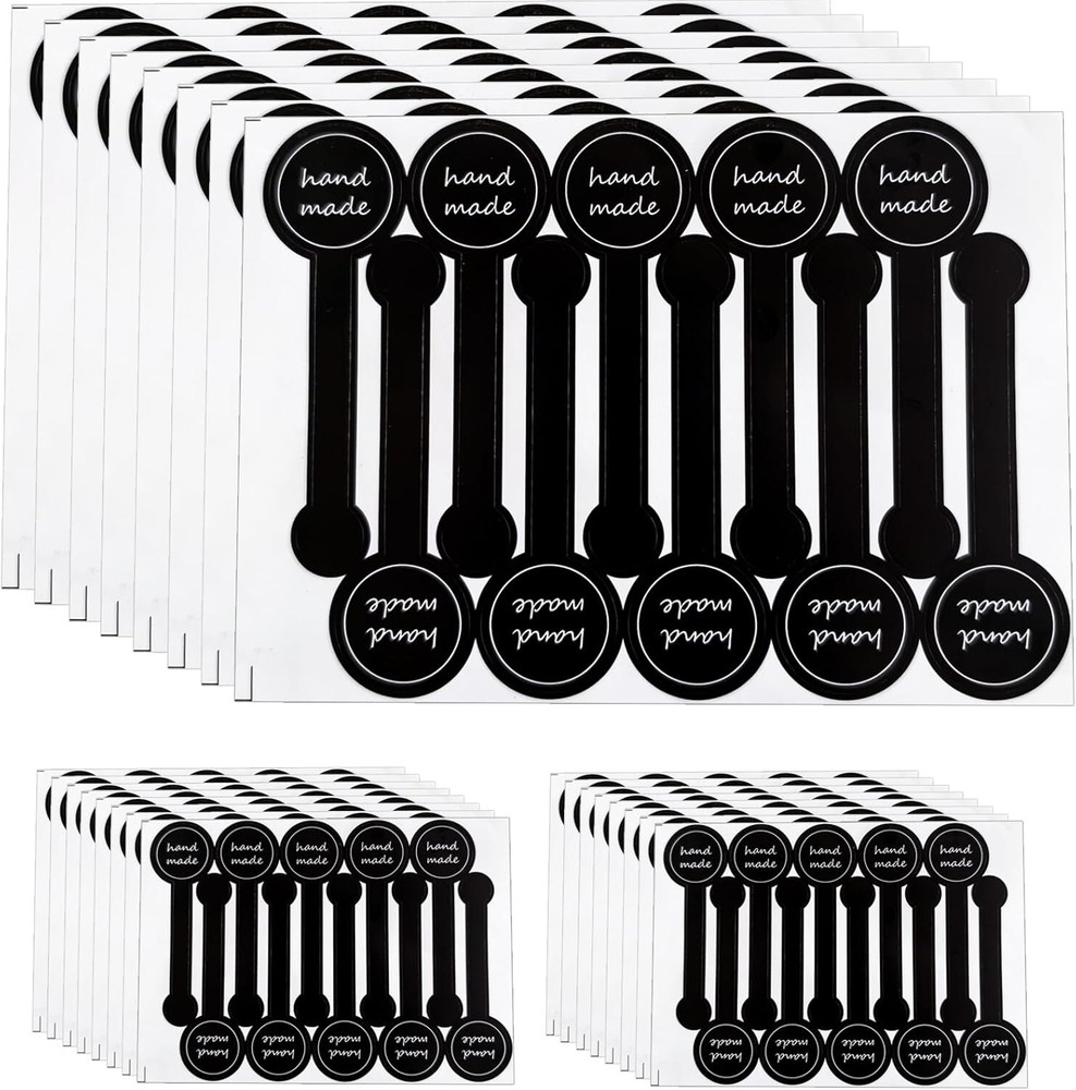 300 Pcs Handmade Food Baking Seal Stickers Labels, Adhesive Bakery Stickers