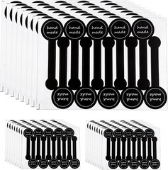 300 Pcs Handmade Food Baking Seal Stickers Labels, Adhesive Bakery Stickers