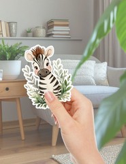 Cute Baby Zebra Die Cut Stickers Set Scrapbooking Laptop WaterBottle