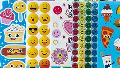 10 Sheets Wholesale Children Stickers Happy Face Food Fruit Dessert Smiley Faces