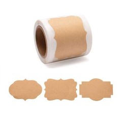 Jar 300pcs Glass Bottle Adhesive Labels Blank Natural Kraft Sealing Sticke