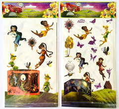 3 TinkerBell Disney Fairies Play Scenes Disney Xpress Resusable Stickers 2 Packs
