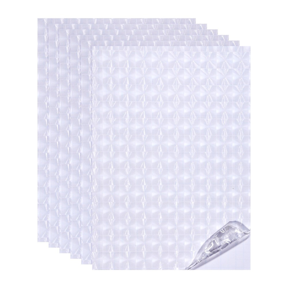 12x8in Holographic Laminate Sheets 6Pcs Sticker Paper Optical 3D Effect