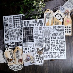 Rub On Transfers for Crafts Pressure Transfer Stickers Small, Multiple colors