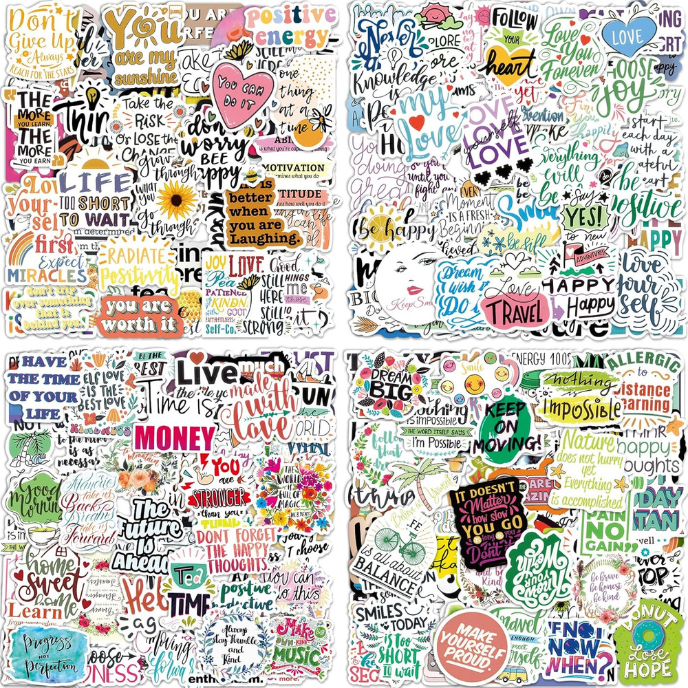 300 PCS Inspirational Stickers for Adults, Scrapbook Vision Board Supplies Motiv