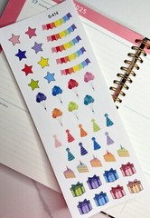 Happy Birthday,Birthday Cake,Party, Gift, Handmake Erin Condren Planner Sticker