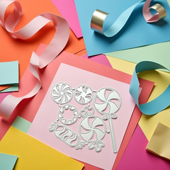 Lollipop Die Cuts for Card Making, Scrapbooking Die-Cuts, Candy Metal Cutting Di