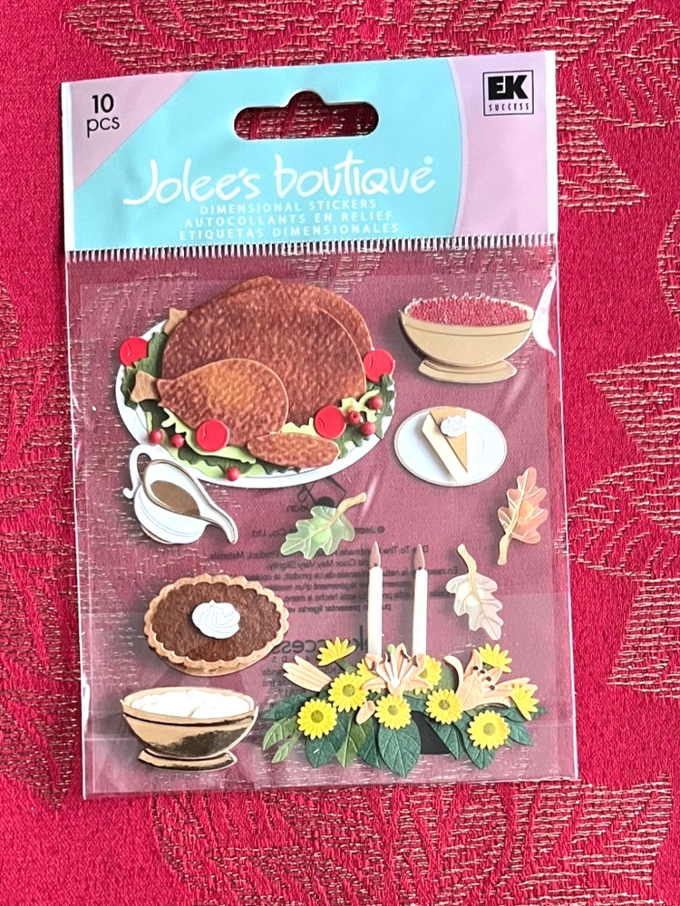YOU CHOOSE – FALL THANKSGIVING RARE JOLEE’S SANDYLION 3D STICKERS