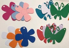 SHAPE TAG Die-Cuts(8pc)Christmas •Flower•Butterfly•Hearts•Stars•Gifts•Labeling
