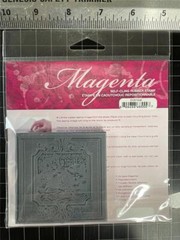 New MAGENTA Rubber Stamp FRAMED KITTY CATS cling free USA ship