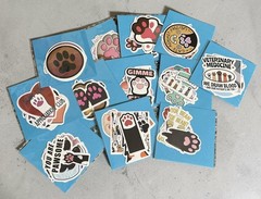 Cat Paw Vinyl Stickers – 5 Assorted Stickers Per Purchase