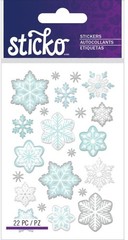 Snowflakes, epoxy 3D scrapbook stickers – Sticko 60153
