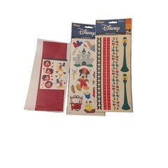 Disney Mickey Mouse Scrapbook Stickers Mickey Bandleader Dumbo Tinker Bell 3pc